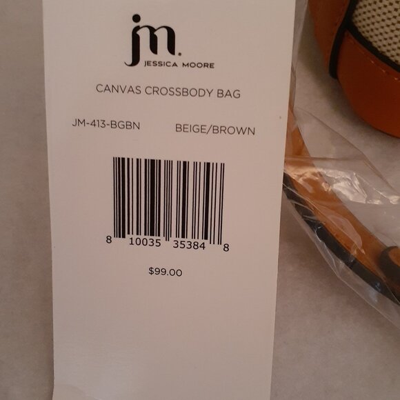 Jessica Moore Canvas Crossbody Bag NWT - Picture 9 of 15